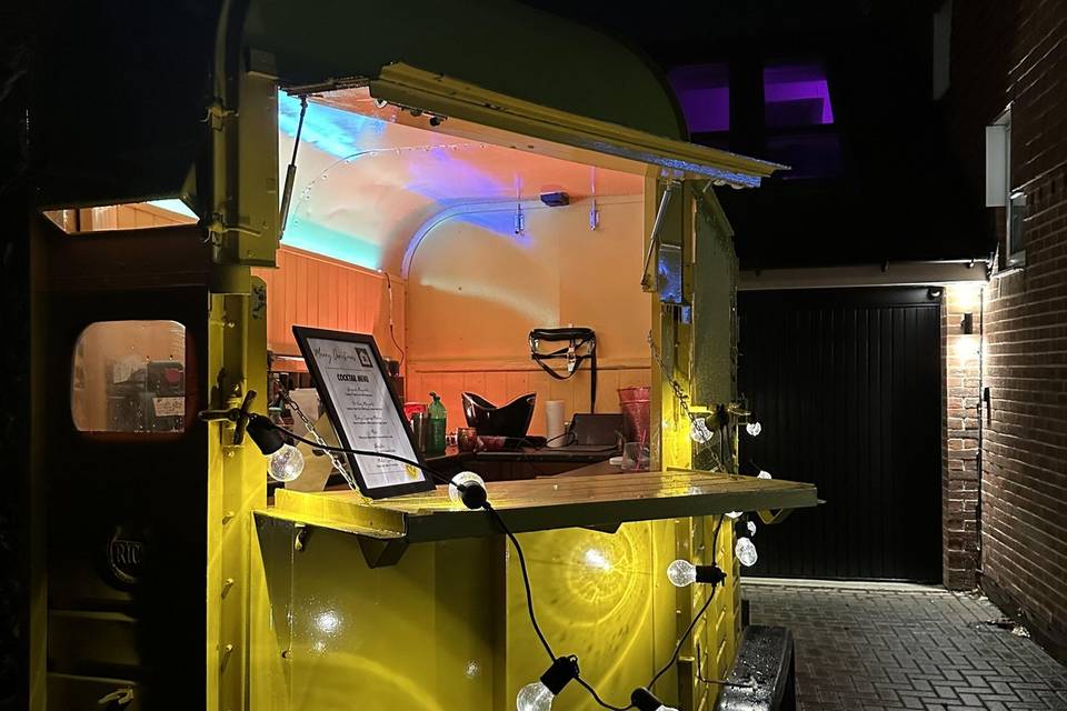 Our bright yellow horse box