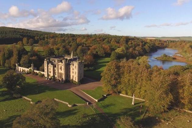 Aerial shot of the Castle