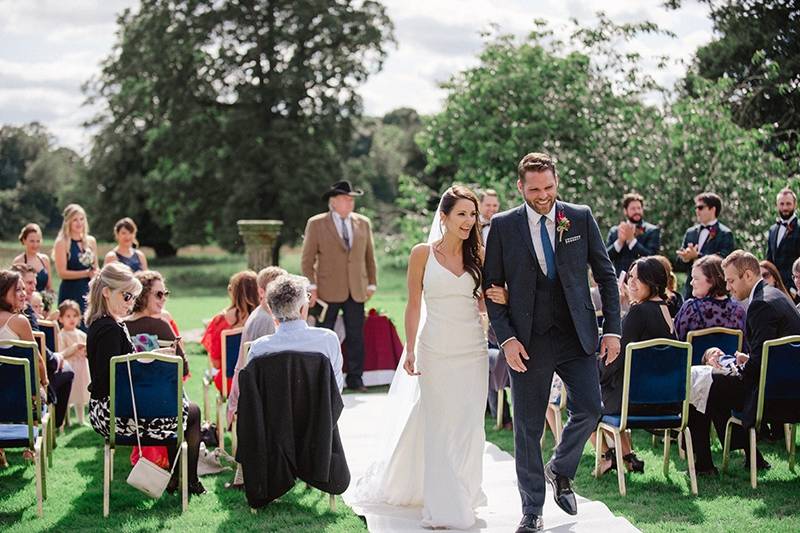 Open-air ceremony at Duns Castle