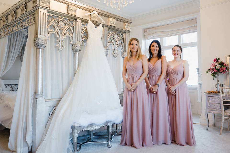 Gorgeous Dress and Bridesmaids