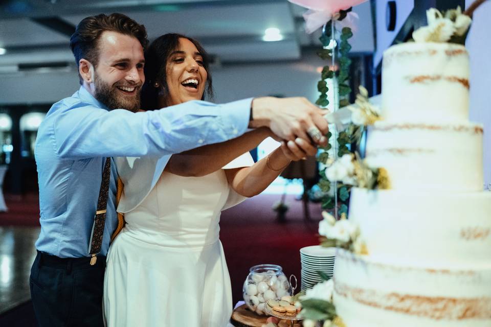 Cutting the cake