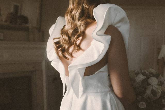 The back of the Bride's dress