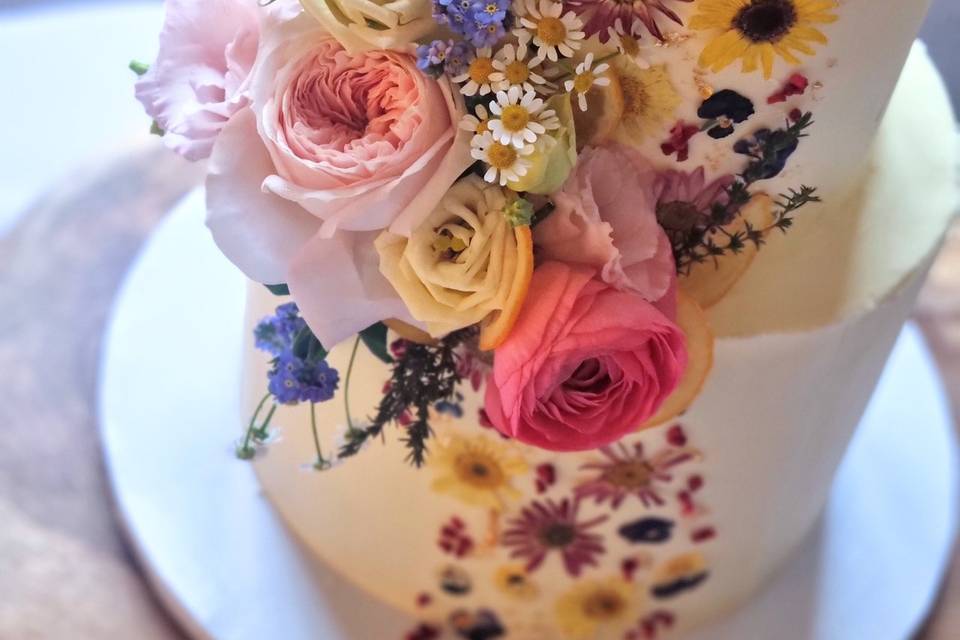 Pressed edible flowers