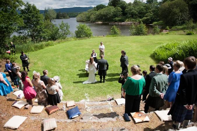 A wedding ceremony at the amphitheatre