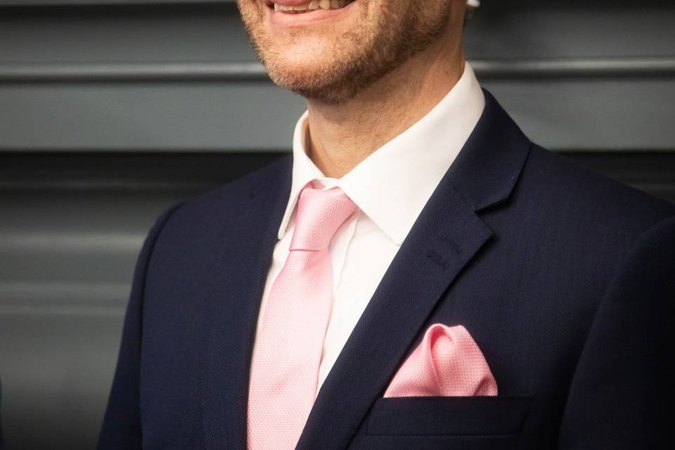 Groom during the ceremony