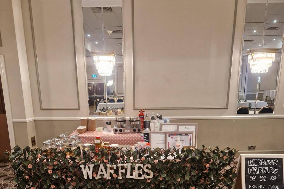 Wedding waffle stand (indoor)