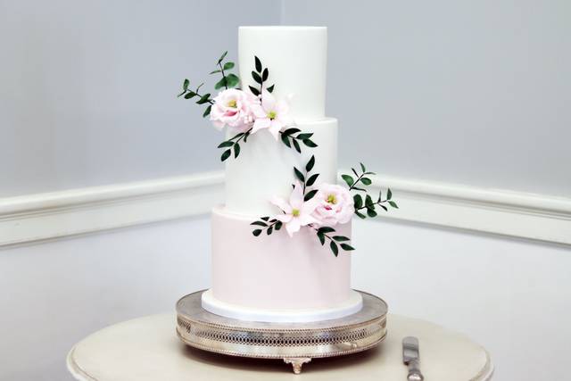 Pink wedding cake