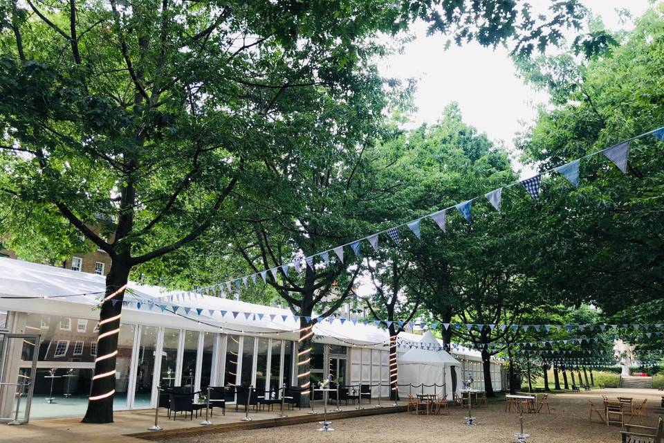 Marquee among the trees