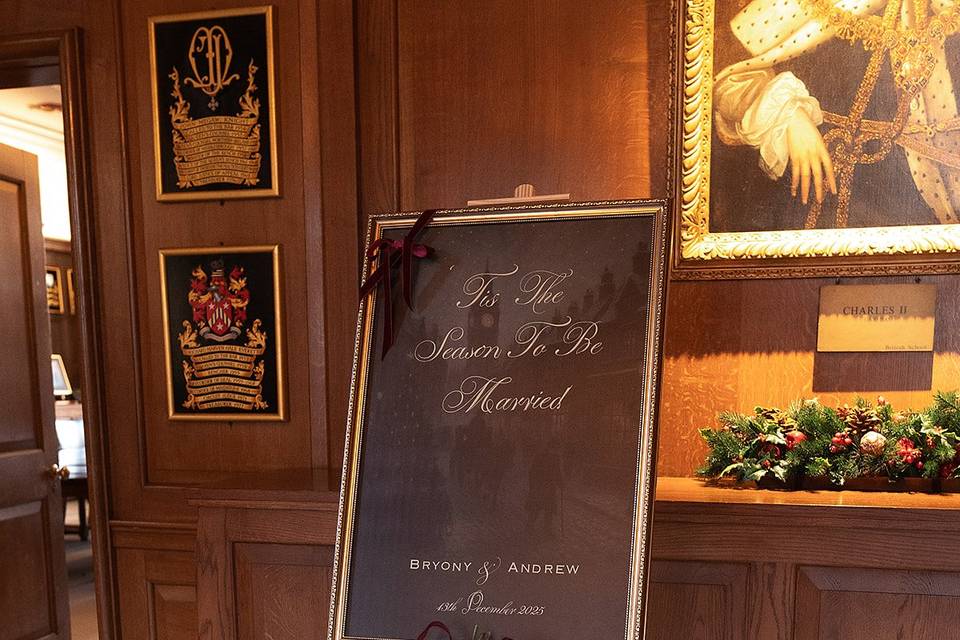 Christmas Wedding Signage