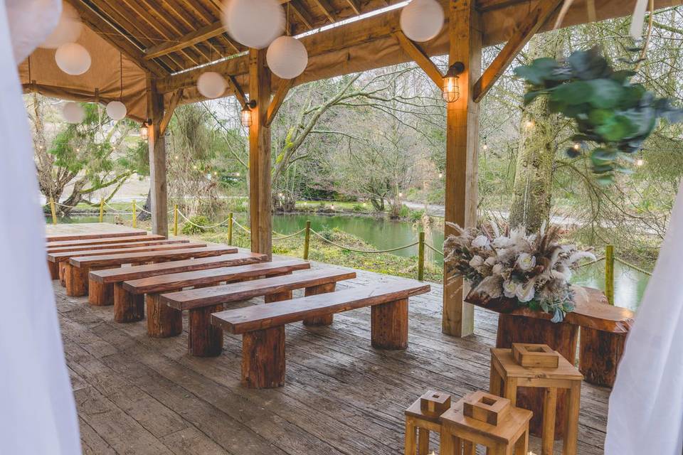 Outdoor ceremony area