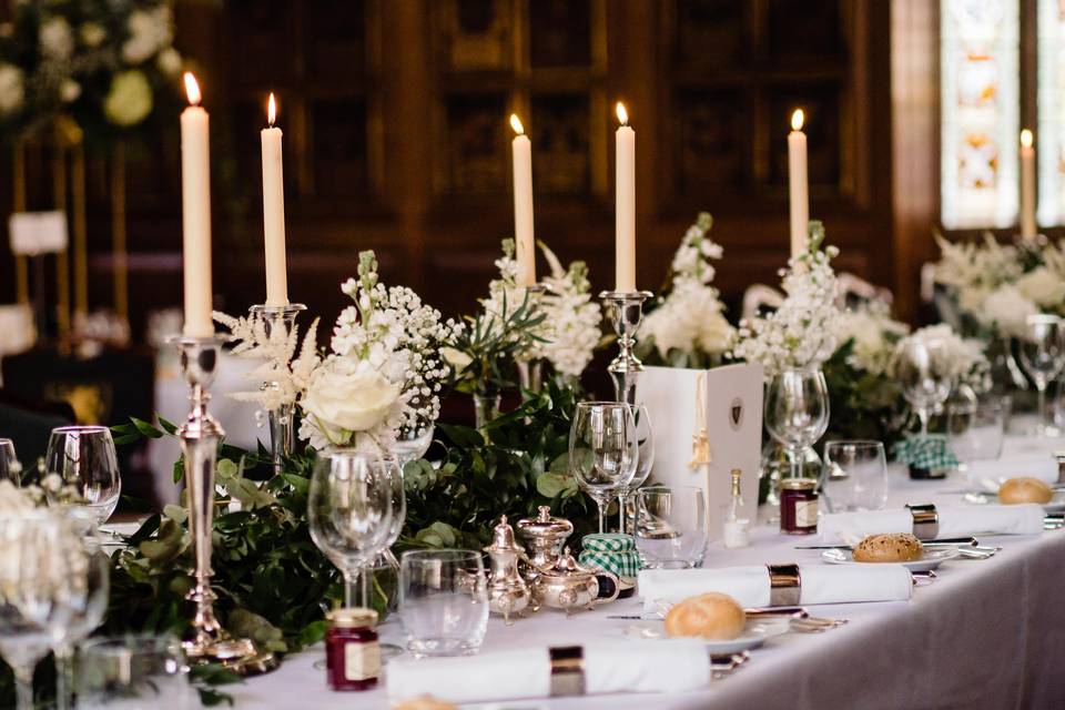 Elegant table arrangements