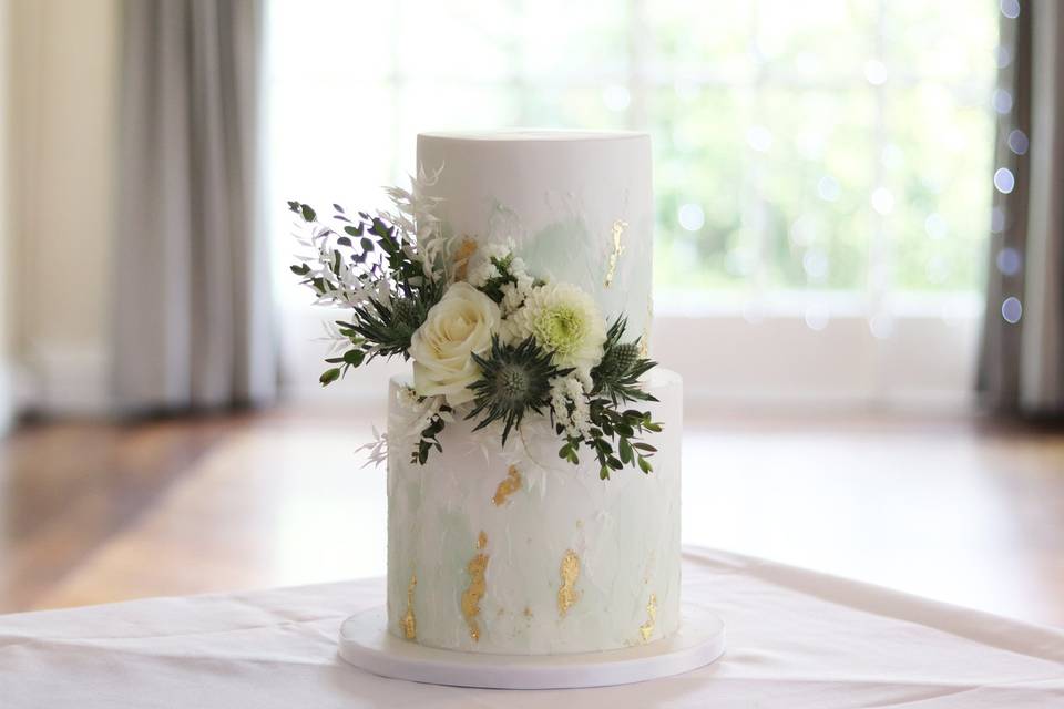 Sage wedding cake