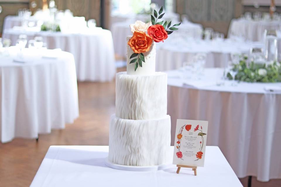Wafer paper wedding cake