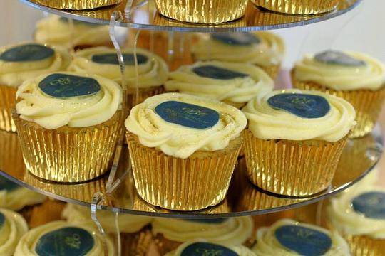 Golden Anniversary cupcakes
