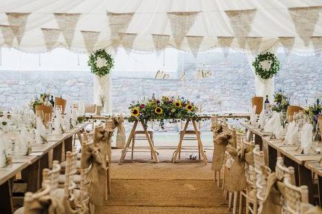 Charming marquee decor