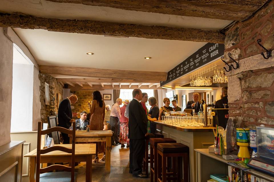 Inside the hotel bar