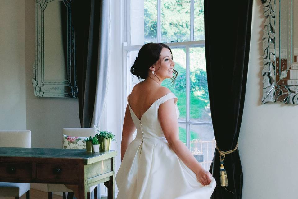 Beautiful bride dancing