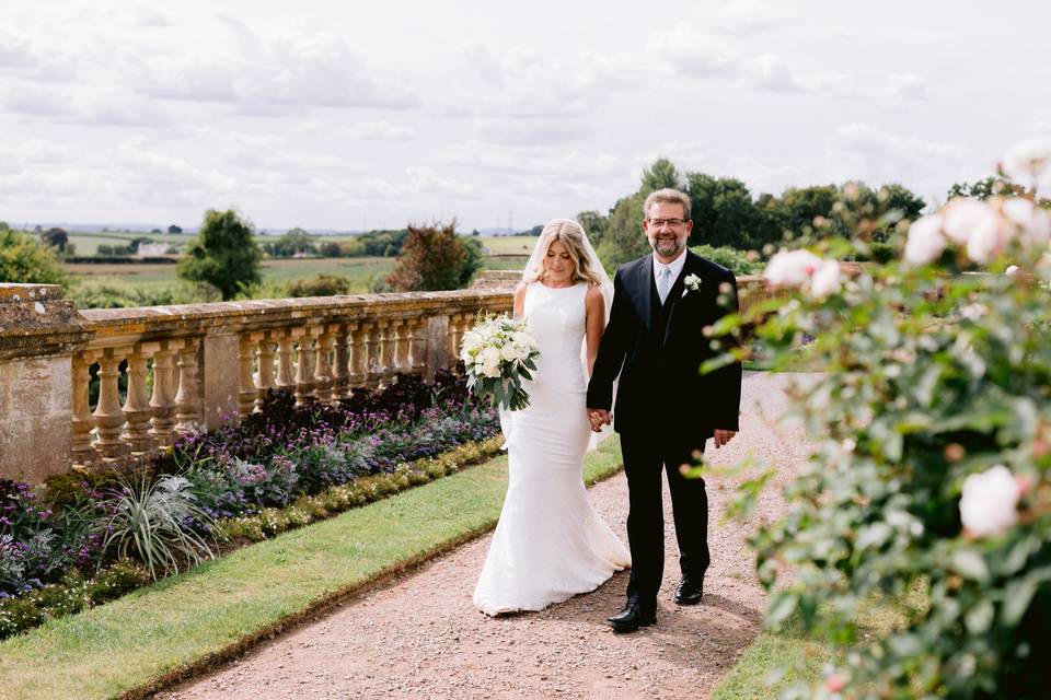 Walking through the roses