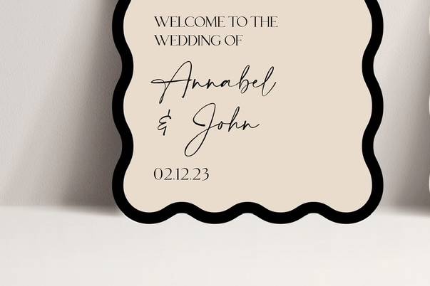 Modern wedding stationery