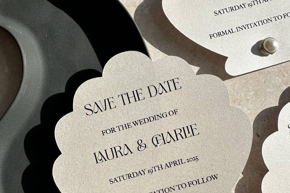 Modern wedding invitations, be
