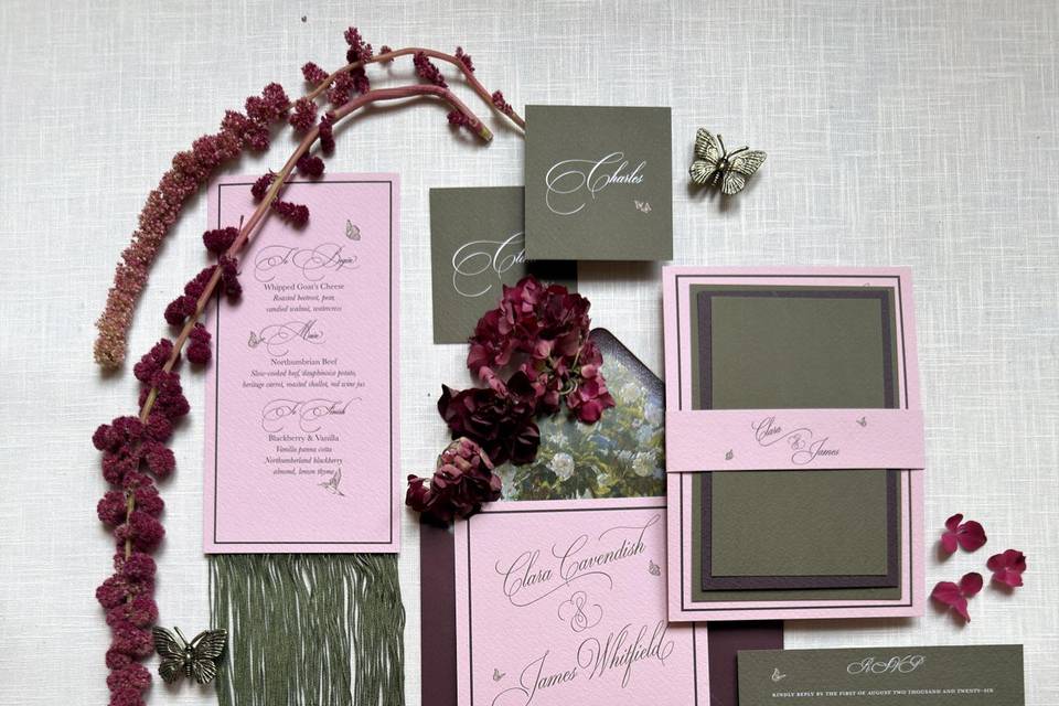 Modern wedding invitations, be