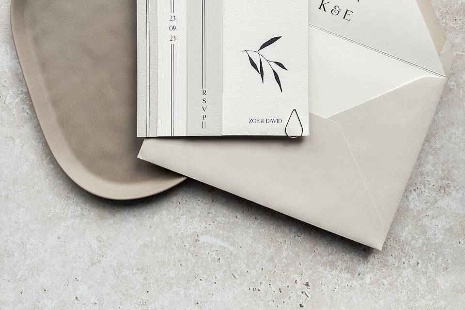 Modern wedding stationery