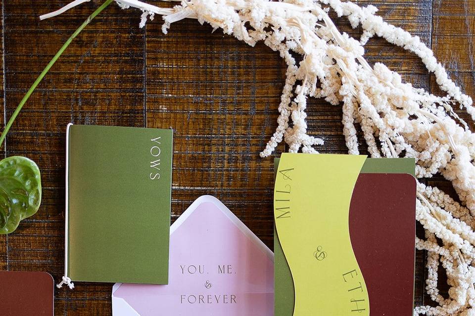 Modern wedding invitations, be