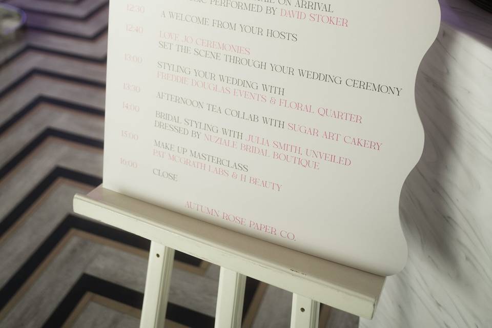 Modern, wedding signage