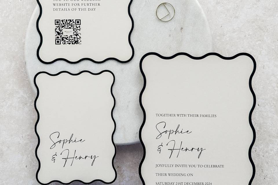 Modern, wedding invitations