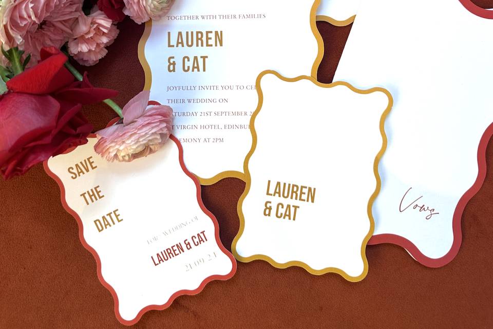 Modern, wedding invitations