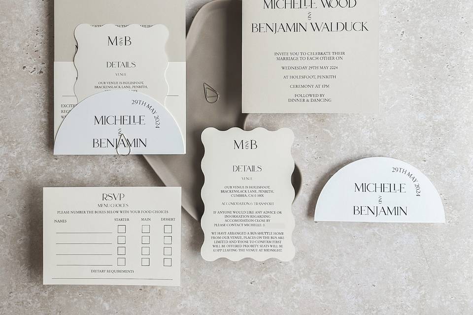 Modern, wedding invitations