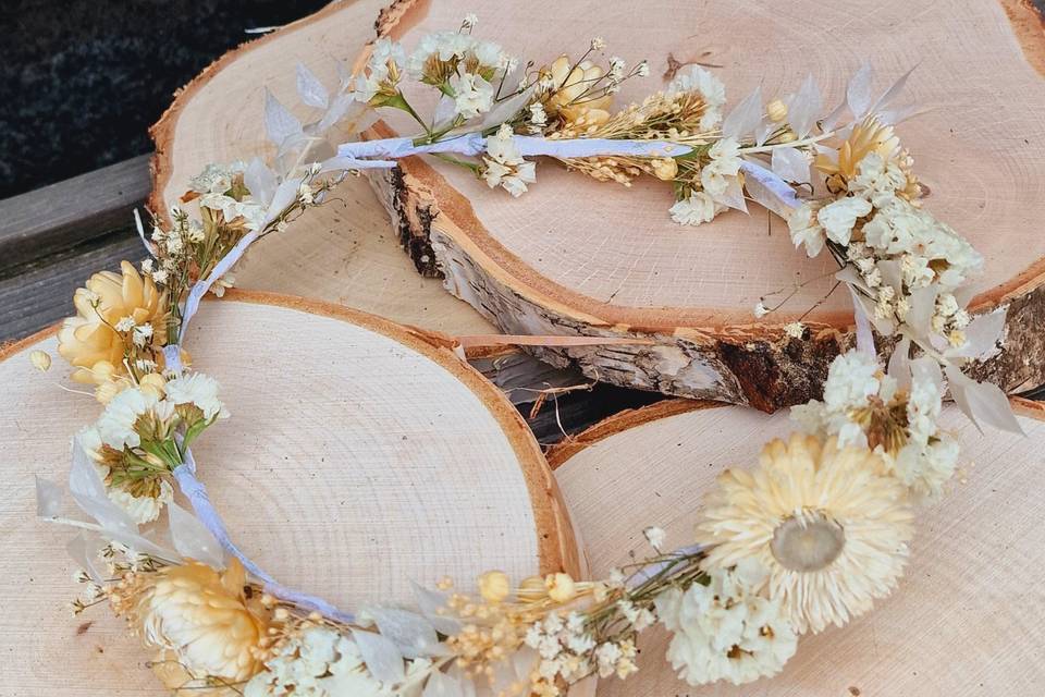 Dried floral crown