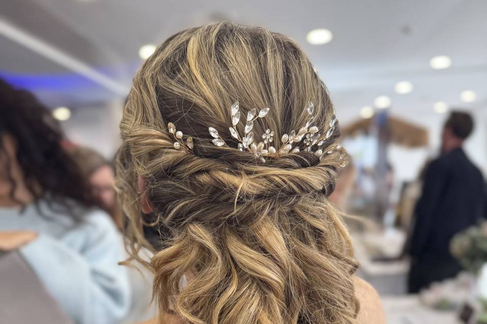 Half up with twists