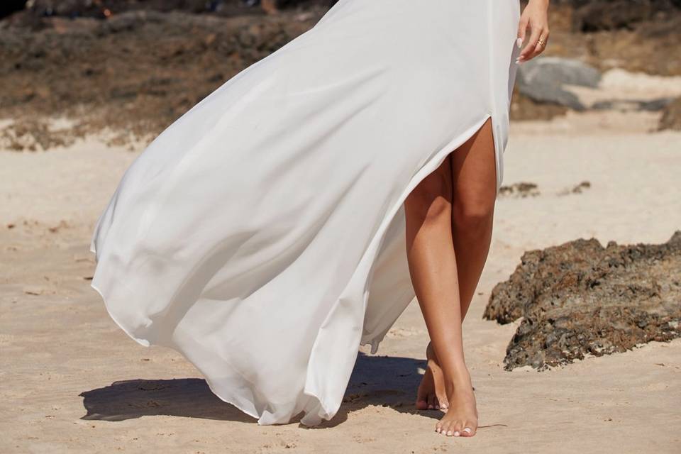 Beach wedding dress