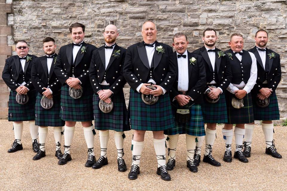 Groomsmen in kilts