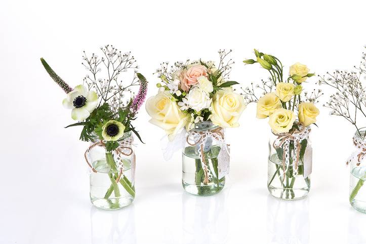 Lace vases for hire/purchase