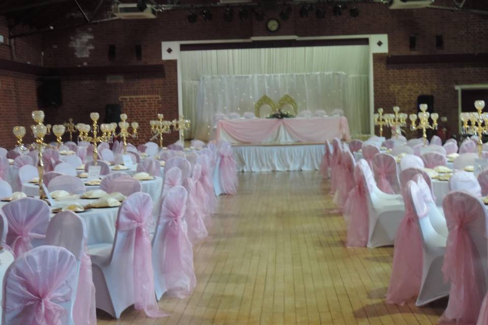 Pink and Gold Theme Decor