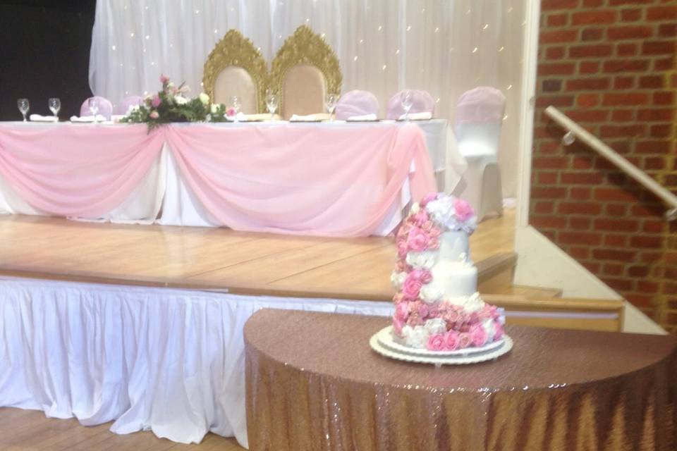 High Table and Cake Decor