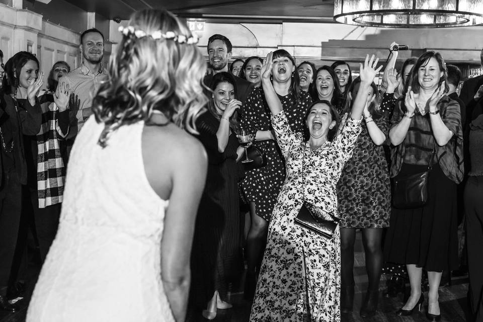 Bride arrival at the reception