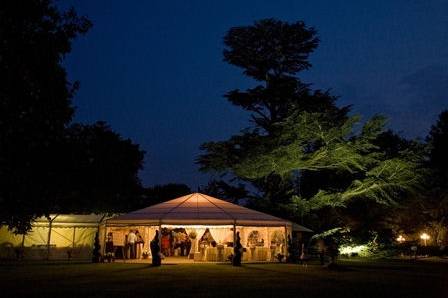 The House and Grounds at night