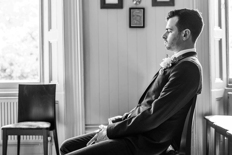 Groom before the ceremony