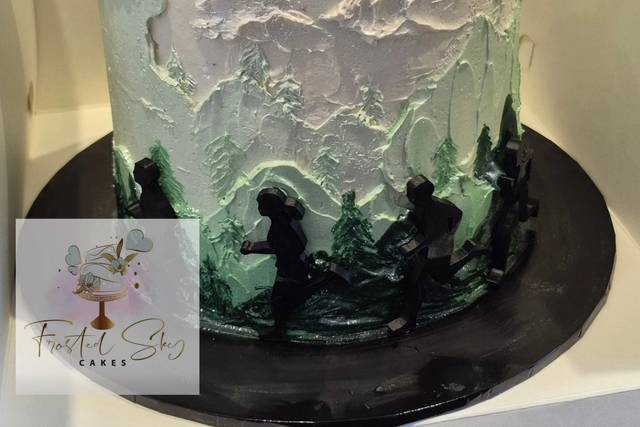 Abstract Running Themed Cake
