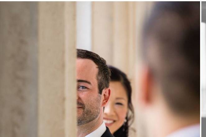 Groom's first look