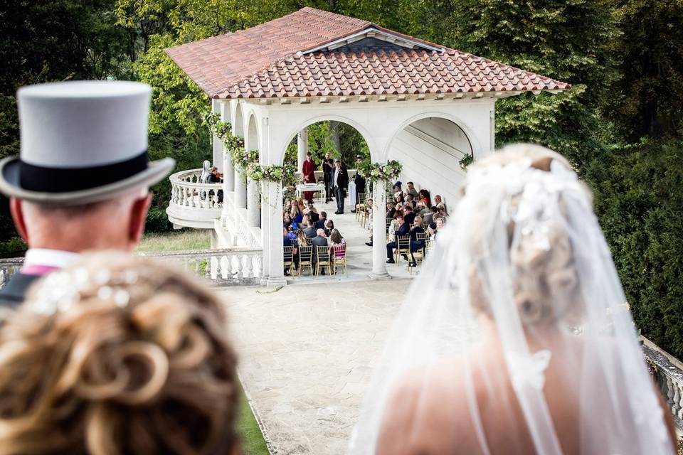 Groom's first look