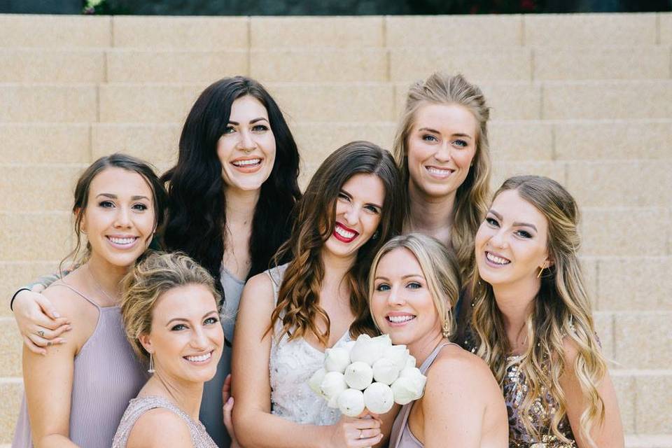 Bride & bridesmaids