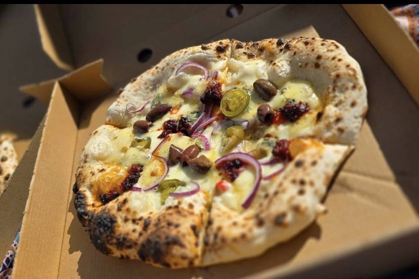 Pizza Bianca with a kick