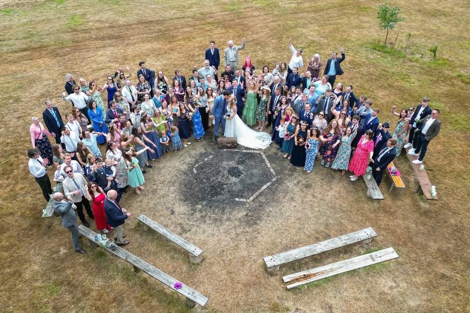 Drones for large group shots