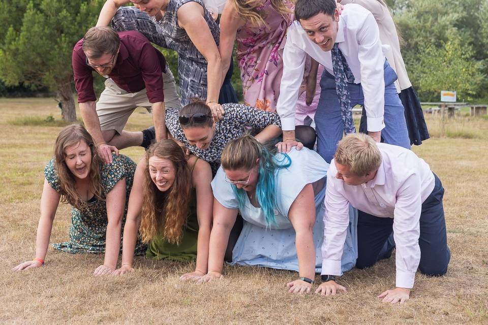 Human pyramid