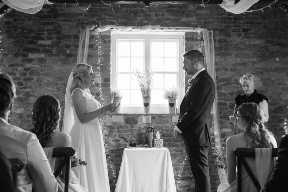 A quiet moment for vows