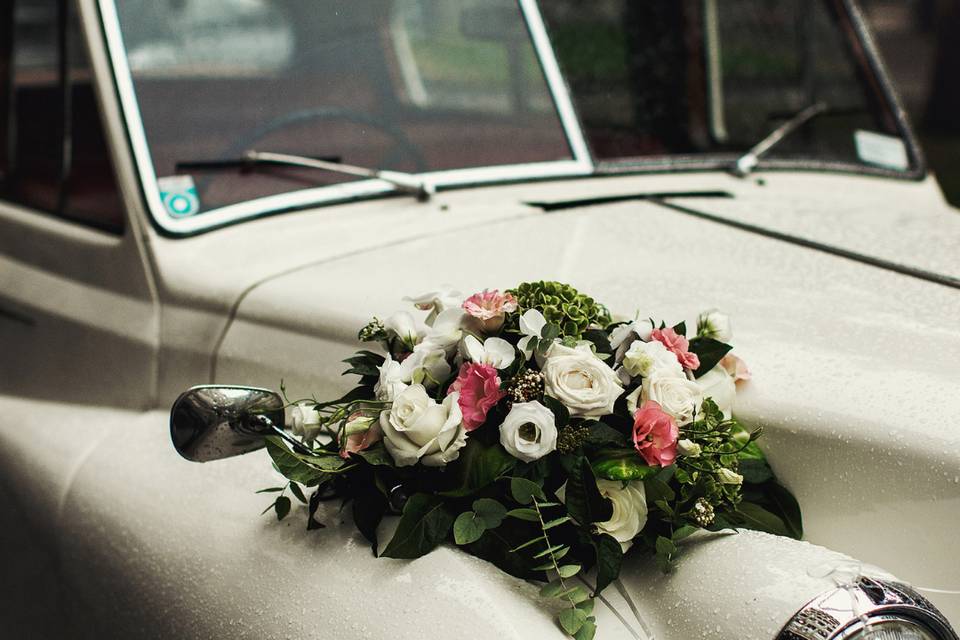 Vintage wedding car